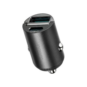 Joyroom JR-CCN18 USB-A/USB-C billaddare med dragring - Svart