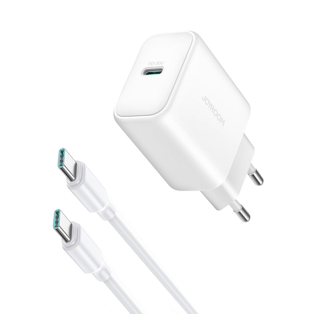 Joyroom USB-C Väggladdar 30W med kabel - Vit
