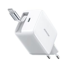 Joyroom GaN USB-C Laddare med Utdragbar Kabel 67W - Vit