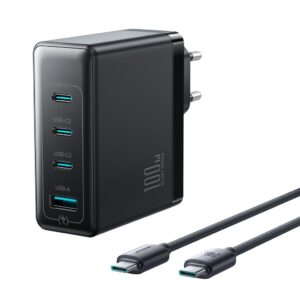 Joyroom JR-TG11 100W GaN Snabbladdare med USB-C-kabel 240W, 2m - Svart