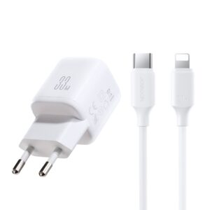 Joyroom JR-TG7 33W Snabbladdare med A9 USB-C till Lightning-kabel 30W 1 m - Vit