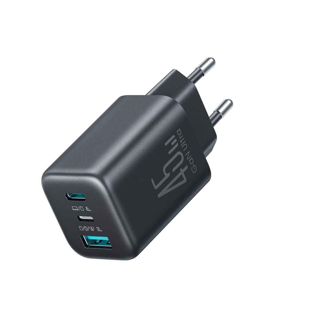 Joyroom JR-TO1 45W GaN Laddare USB-C/USB-A/Lightning - Svart
