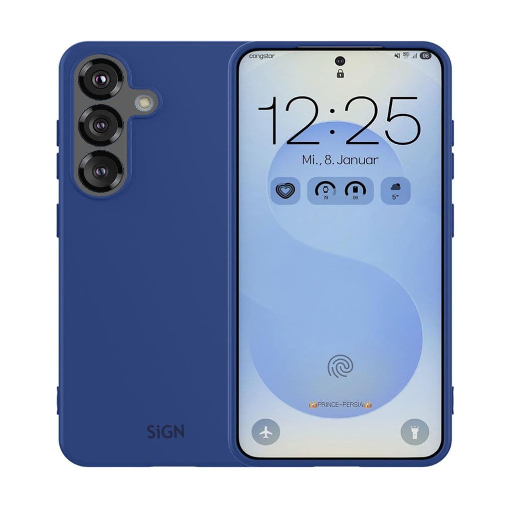 SiGN Liquid Silicone skal till Samsung Galaxy S25 Plus - Blå