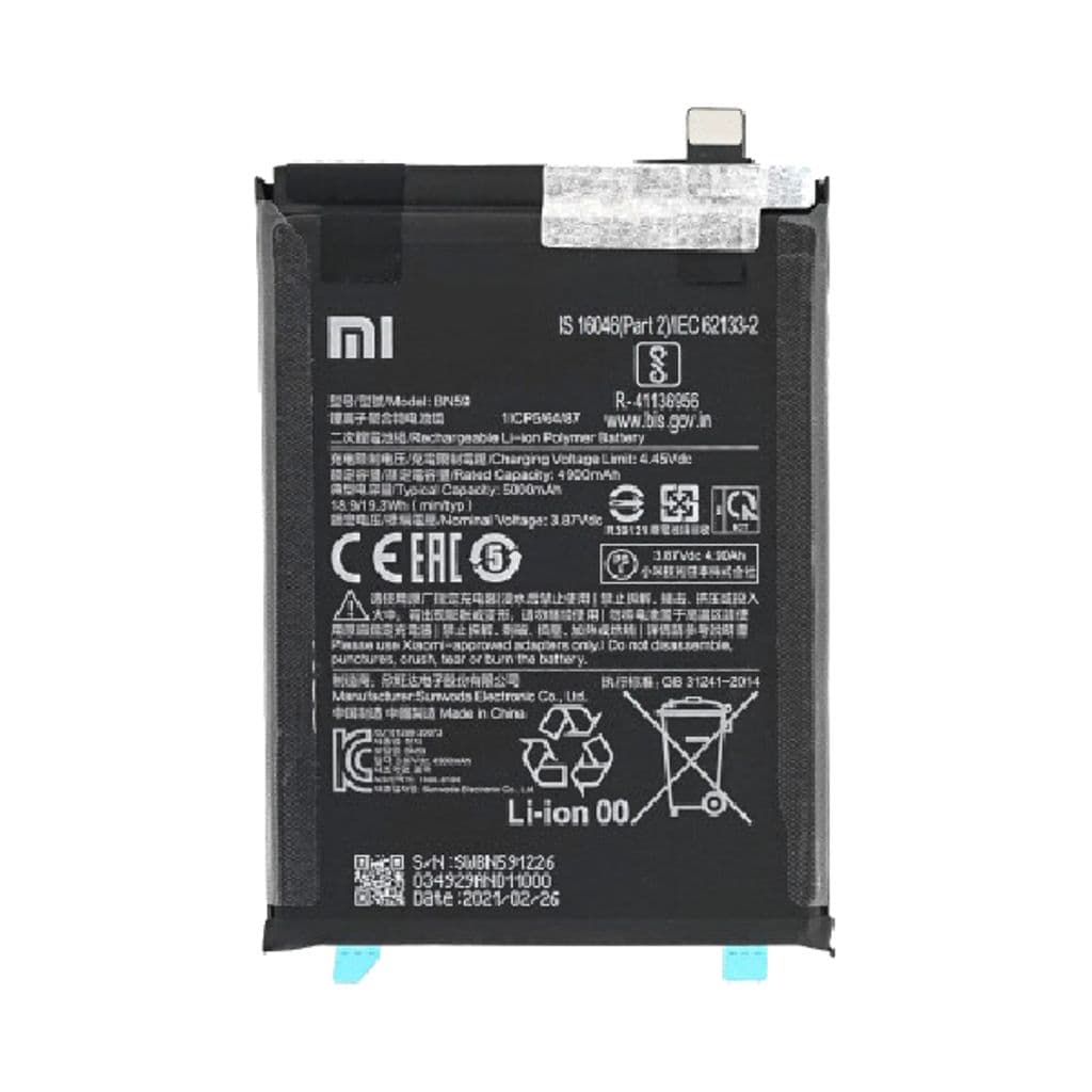 Xiaomi Redmi Note 10 5G/Note 10T/POCO M3 Pro/Redmi 10/10 2022 batteri