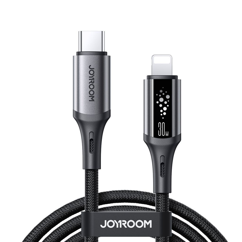 Joyroom S-A60 Snabbladdningskabel USB-C till Lightning 30W – 1.2 m, Svart