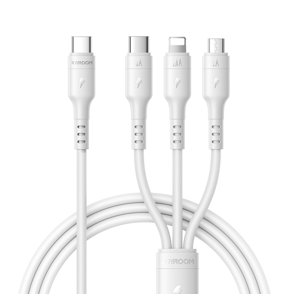 Joyroom S-A61 OmniGo 3-i-1 USB-C Kabel - Vit