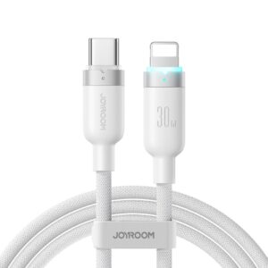Joyroom S-A63 StarWay Snabbladdningskabel USB-C till Lightning 1.2 m - Vit