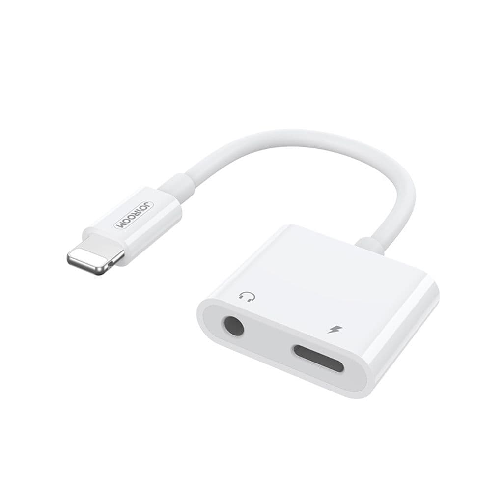 Joyroom Ljudadapter Lightning till Lightning & 3,5 mm AUX - Vit