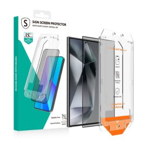 SiGN Privacy Skärmskydd i härdat glas till Samsung Galaxy S24 Ultra med EZ Apply-applikator