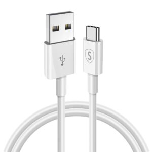 SiGN USB-C Kabel för Snabbladdning 2.4A, 1m - Vit