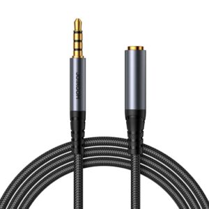 Joyroom AUX ljudförlängningskabel 3,5 mm hane till 3,5 mm hona, 1,2 m - svart