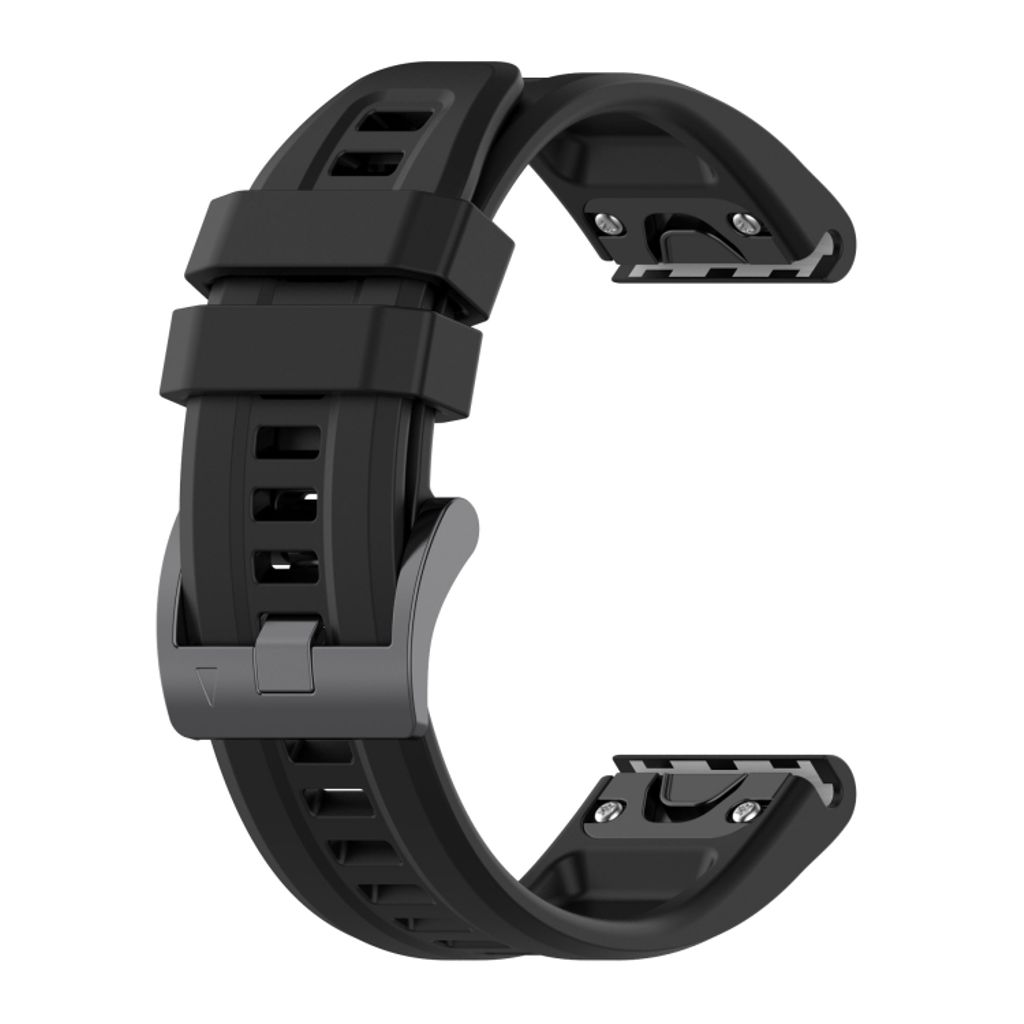 Garmin Fenix 7S Solar Kockarmband i silikon enfärgat - Svart