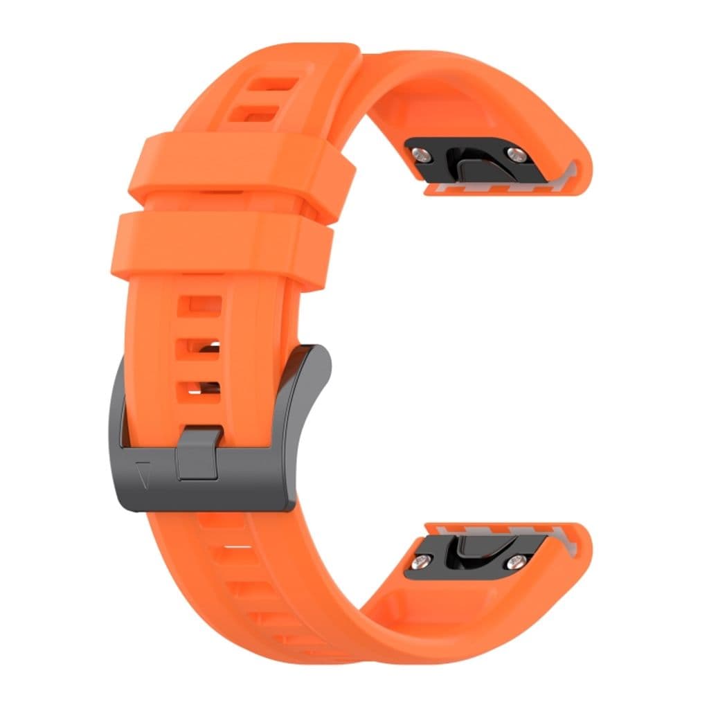 Garmin Fenix 7S Sapphire Solar Kockarmband i silikon enfärgat - Orange