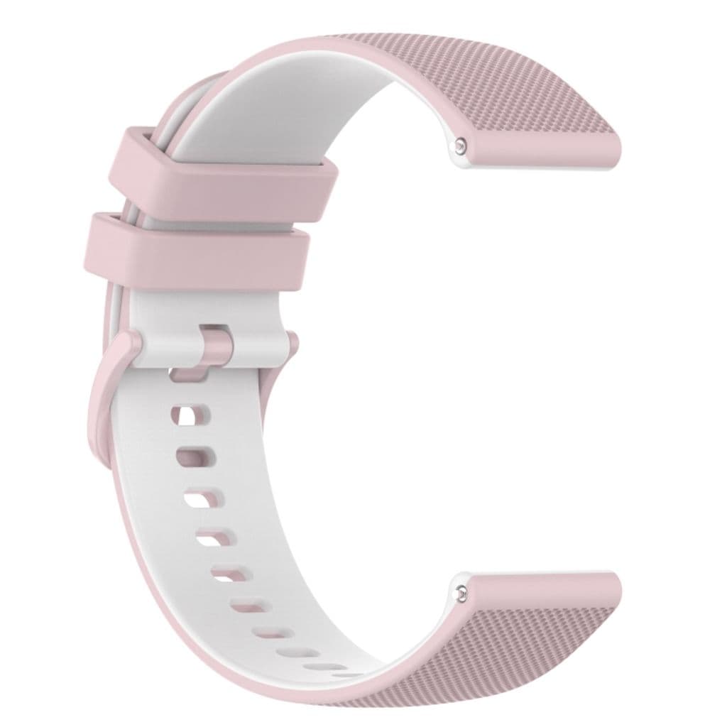 Garmin Approach S40 Kockarmband i texturerat silikon tvåfärgat - Rosa / Vit