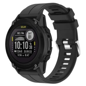 Garmin Descent G1 Solar Kockarmband i silikon enfärgat - Svart