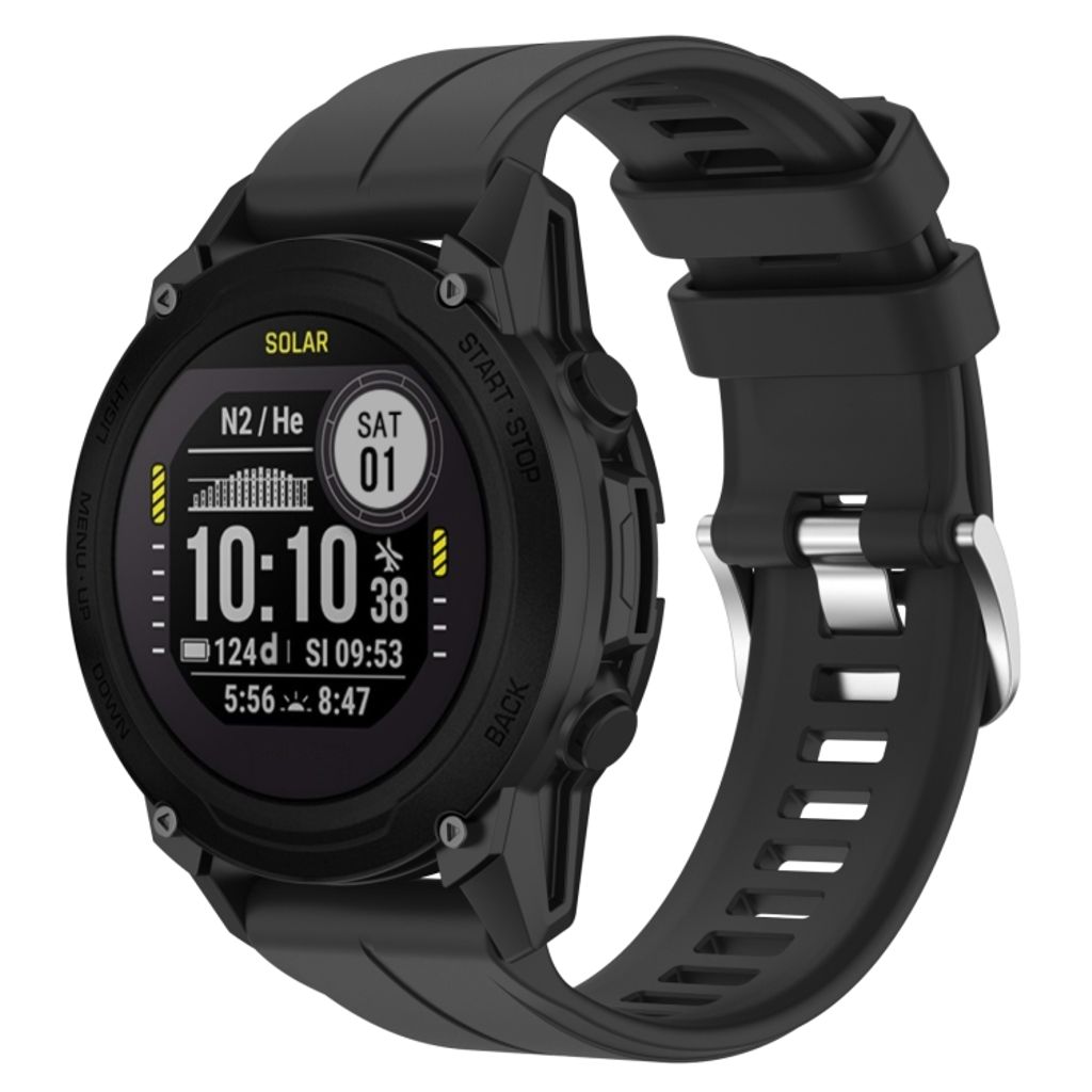 Garmin Descent G1 Solar Kockarmband i silikon enfärgat - Svart