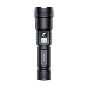 Yesido Teleskopisk Zoombar LED-ficklampa Uppladdningsbar med Digital Display