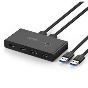 UGREEN USB-A Switch 2x USB-A till 4x USB-A 3.0 - Svart