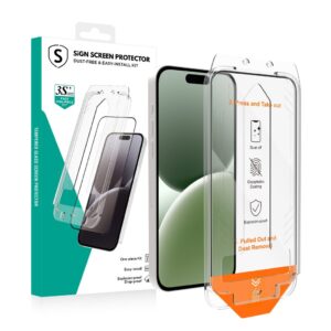 SiGN Skärmskydd iPhone 17 / 16 Pro – EZ Apply med dammfri applikator
