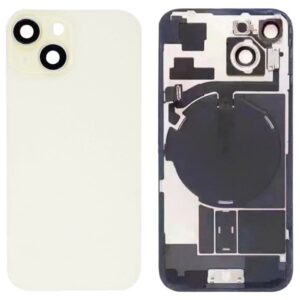 iPhone 15 Baksida med smådelar - Gul