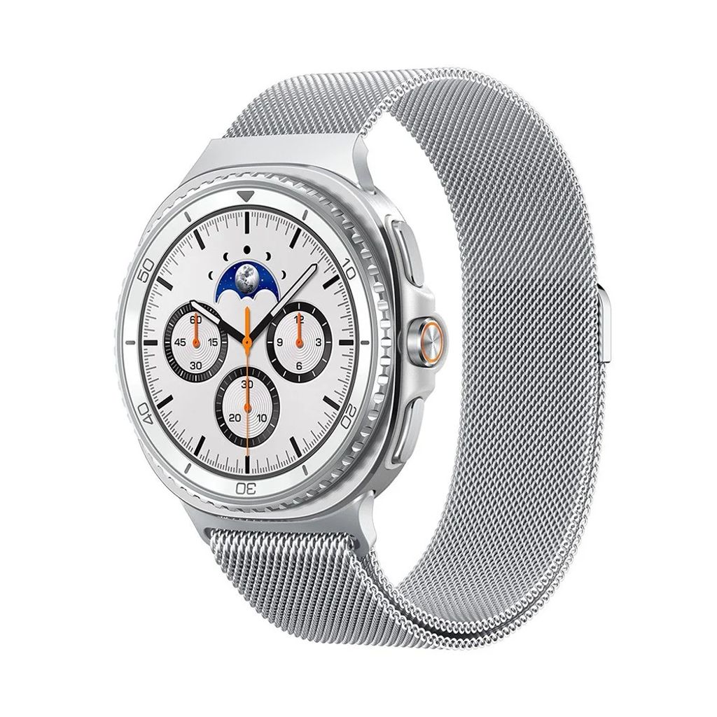 Spigen Metal Fit Link Armband till Galaxy Watch 9/8/8 Classic - Silver
