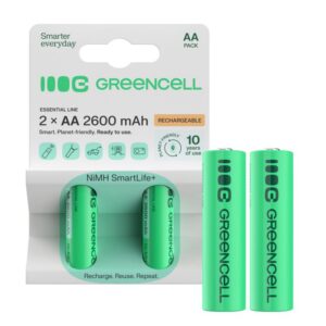 Green Cell Uppladdningsbara AA-batterier 2600mAh 1,2V, 2-pack