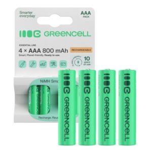 Green Cell Laddningsbara AAA-batterier 800mAh 1,2V 4-pack