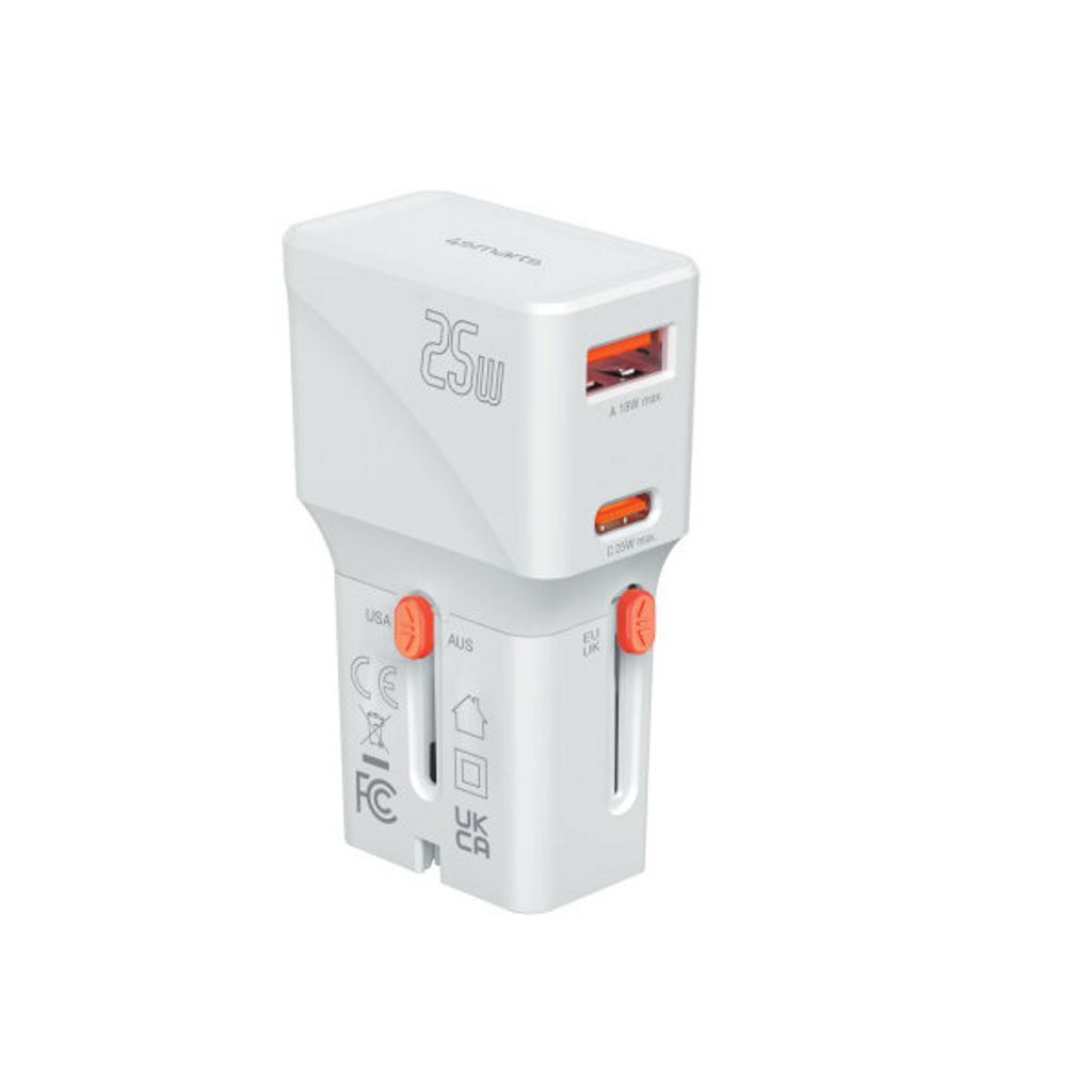 4Smarts Nomad Pocket 25W Universal Nätadapter - Vit