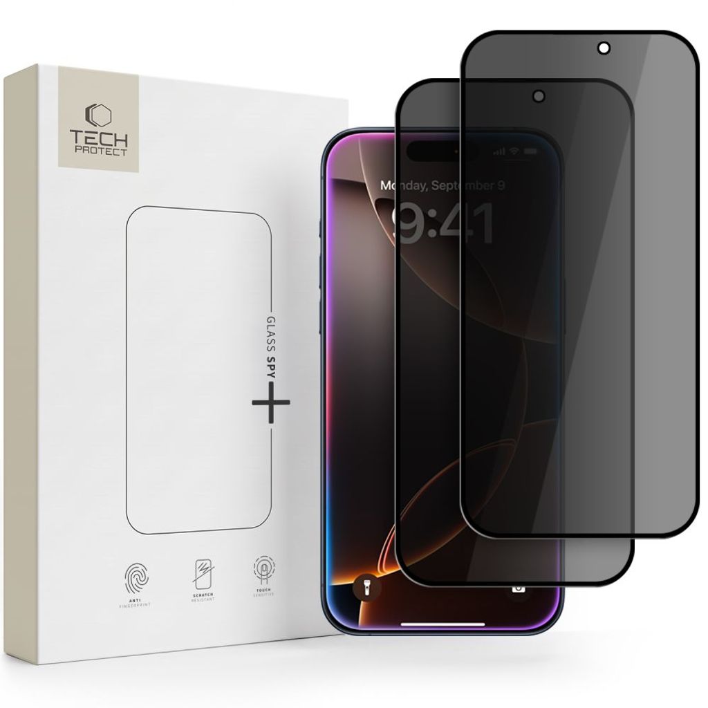 Tech-Protect Glass SPY+ Privacy Skärmskydd i härdat glas 2-pack till iPhone 18 Pro Max