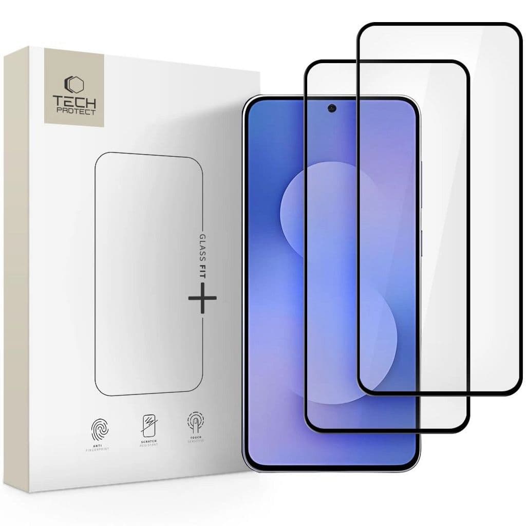 Tech-Protect Glass Fit+ 2-pack Skärmskydd till Samsung Galaxy S25 FE