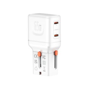 4Smarts Nomad Pocket GaN 65W USB-C reseladdare - Vit