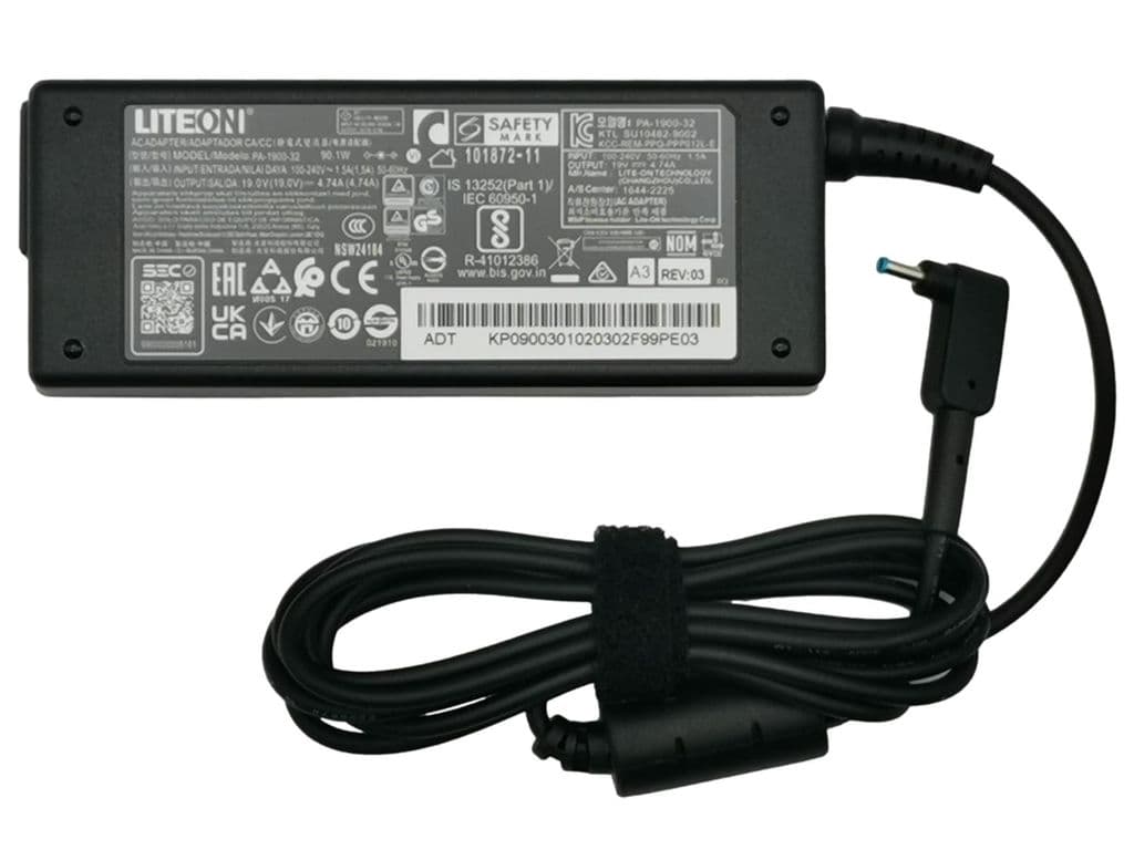 Acer AC-adapter 90W / 4.74A / 19V / 1.1 x 3 x 7.7mm - Blue