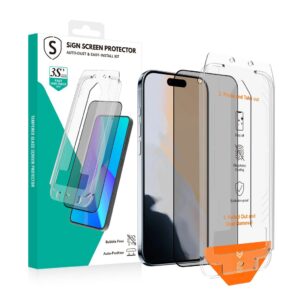 SiGN Privacy Skärmskydd i härdat glas till iPhone Air med EZ Apply-applikator