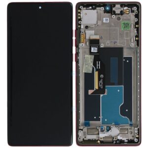 Motorola Edge 50 Fusion LCD Skärm med ram Original - Hot Pink