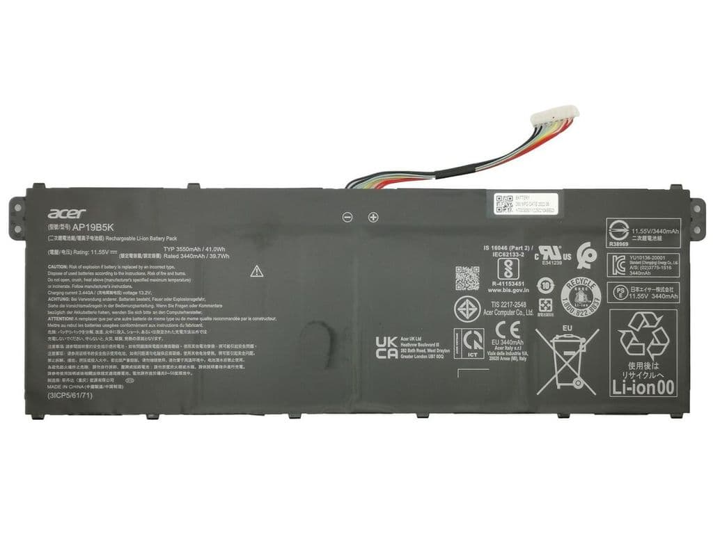 Acer Batteri 3550mAh / 41 Wh / 3 Celler / 11.55V