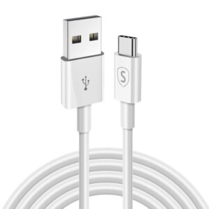 SiGN USB-C Kabel för Snabbladdning 2.4A, 2m - Vit