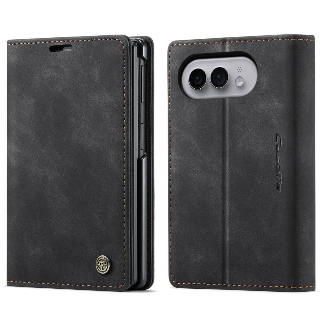 CASEME iPhone Duo Plånboksfodral i PU-läder - Svart