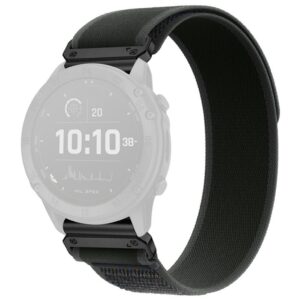 Garmin Fenix 8 Pro/Quatix 8 51mm Nylon-elastiskt Armband - Svart