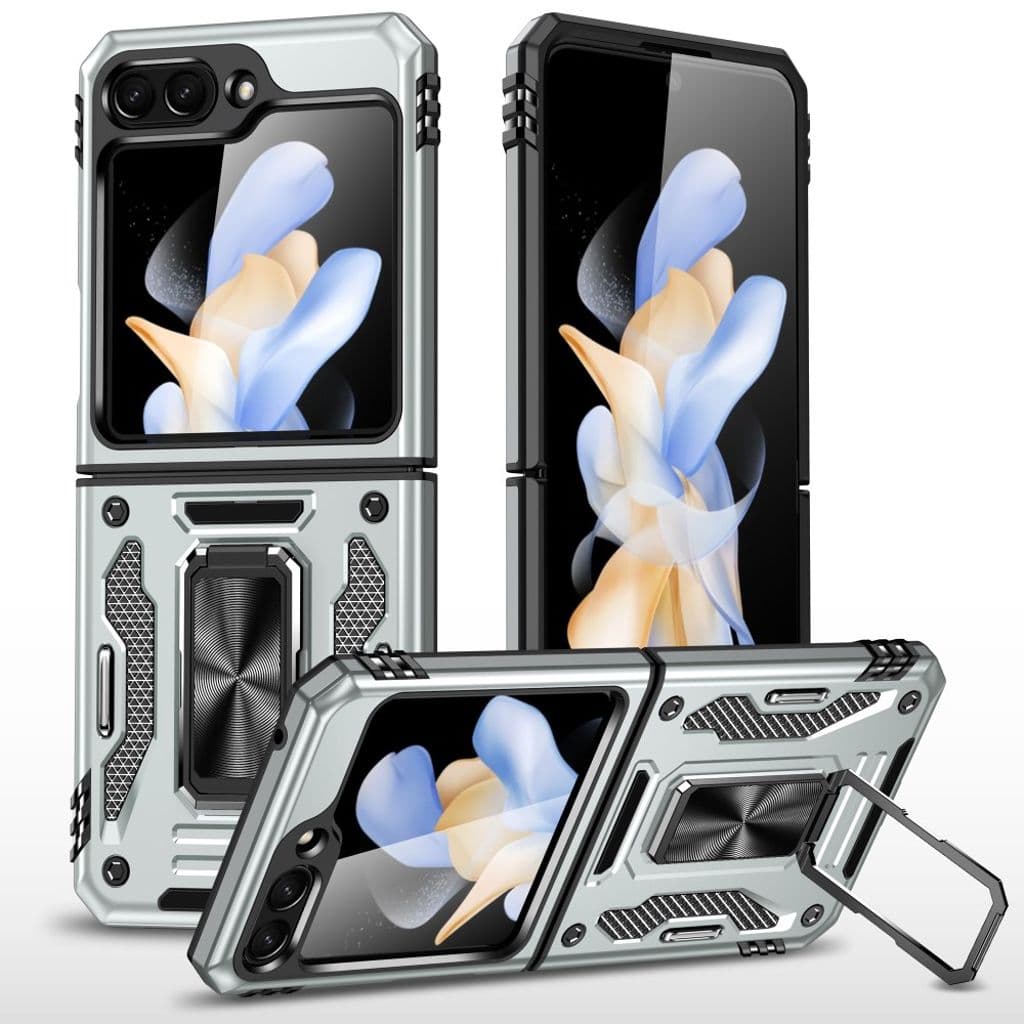 Samsung Galaxy Flip6 / Flip 7 FE Skal med kickstand - Grå