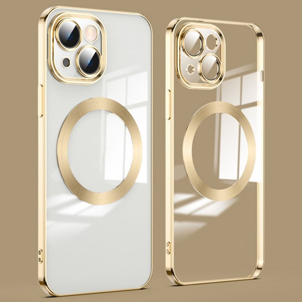 iPhone 14 Plus MagSafe-skal med Linsskydd – Guld