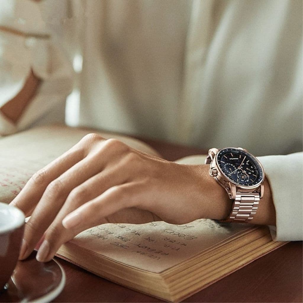 JLT Samsung Galaxy Watch 4/4 Classic Klockarmband i rostfritt stål - Roséguld - Bild 3