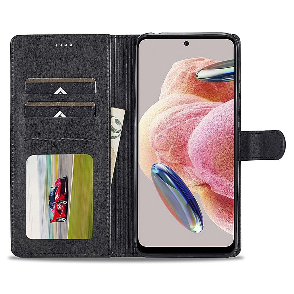 LC.IMEEKE Xiaomi Redmi Note 12 4G Fodral med Plånbok - Svart
