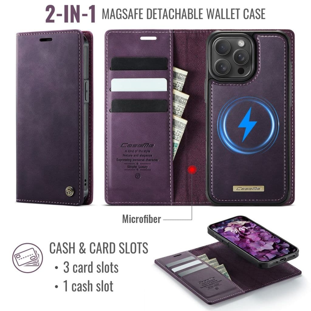 CASEME iPhone 15 Pro Max Fodral med MagSafe - Lila - Bild 2