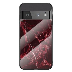Google Pixel 6 Pro Skal marmormönster - Röd