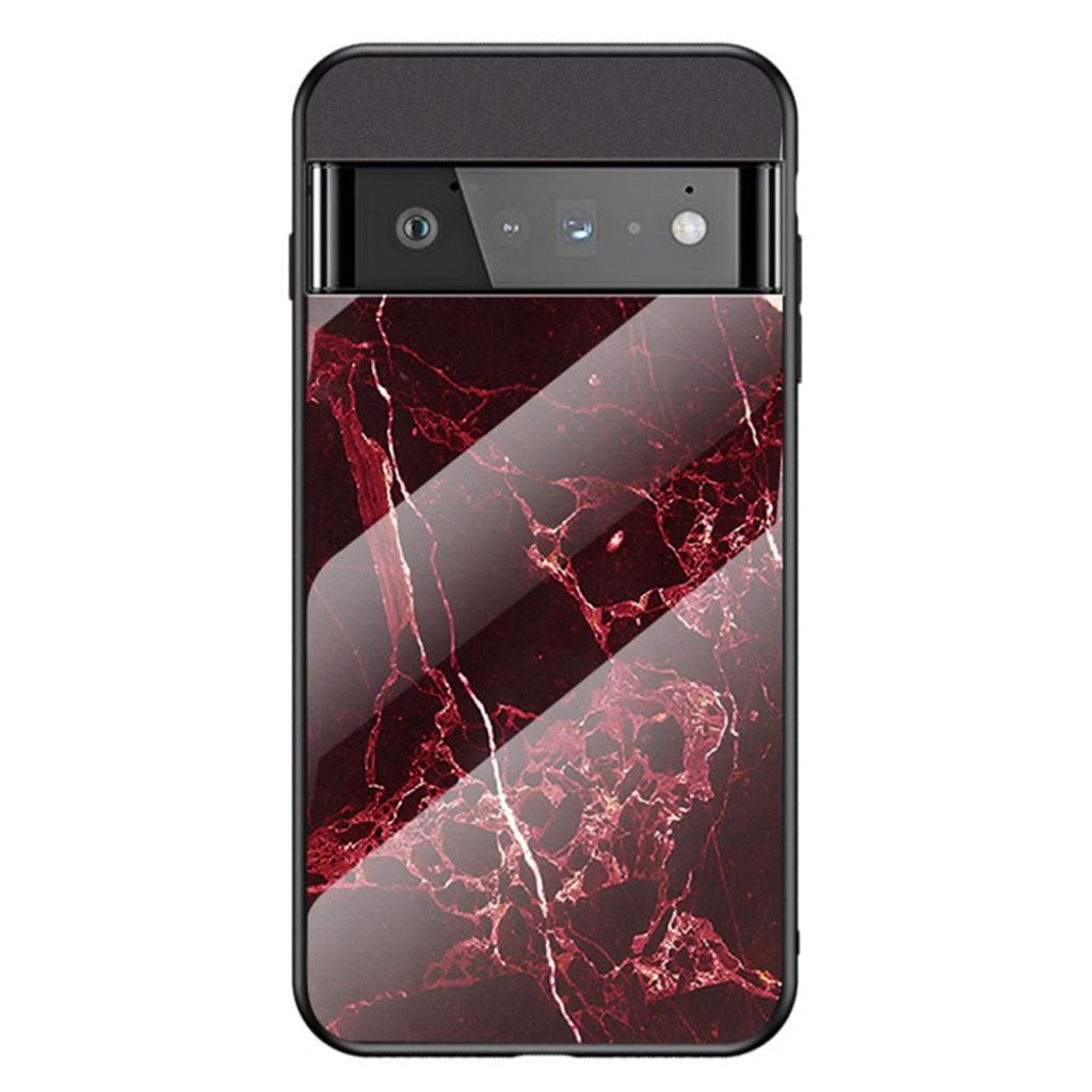 Google Pixel 6 Pro Skal marmormönster - Röd