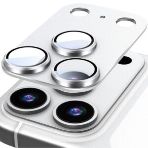 iPhone 18 Pro Linsskydd i härdat glas/aluminium - Silver