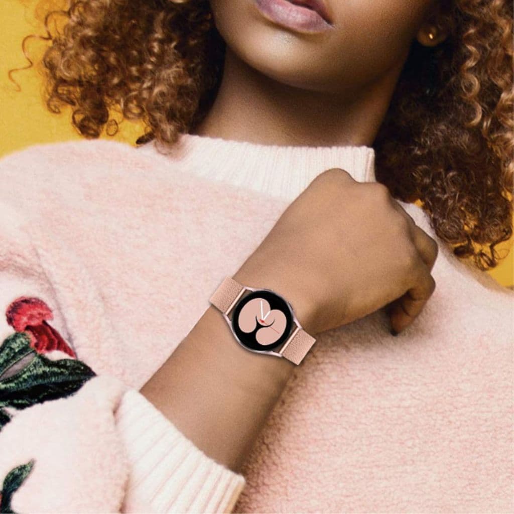 Galaxy Watch 4 Classic/Active Milanesiskt Klockarmband – Roséguld - Bild 6