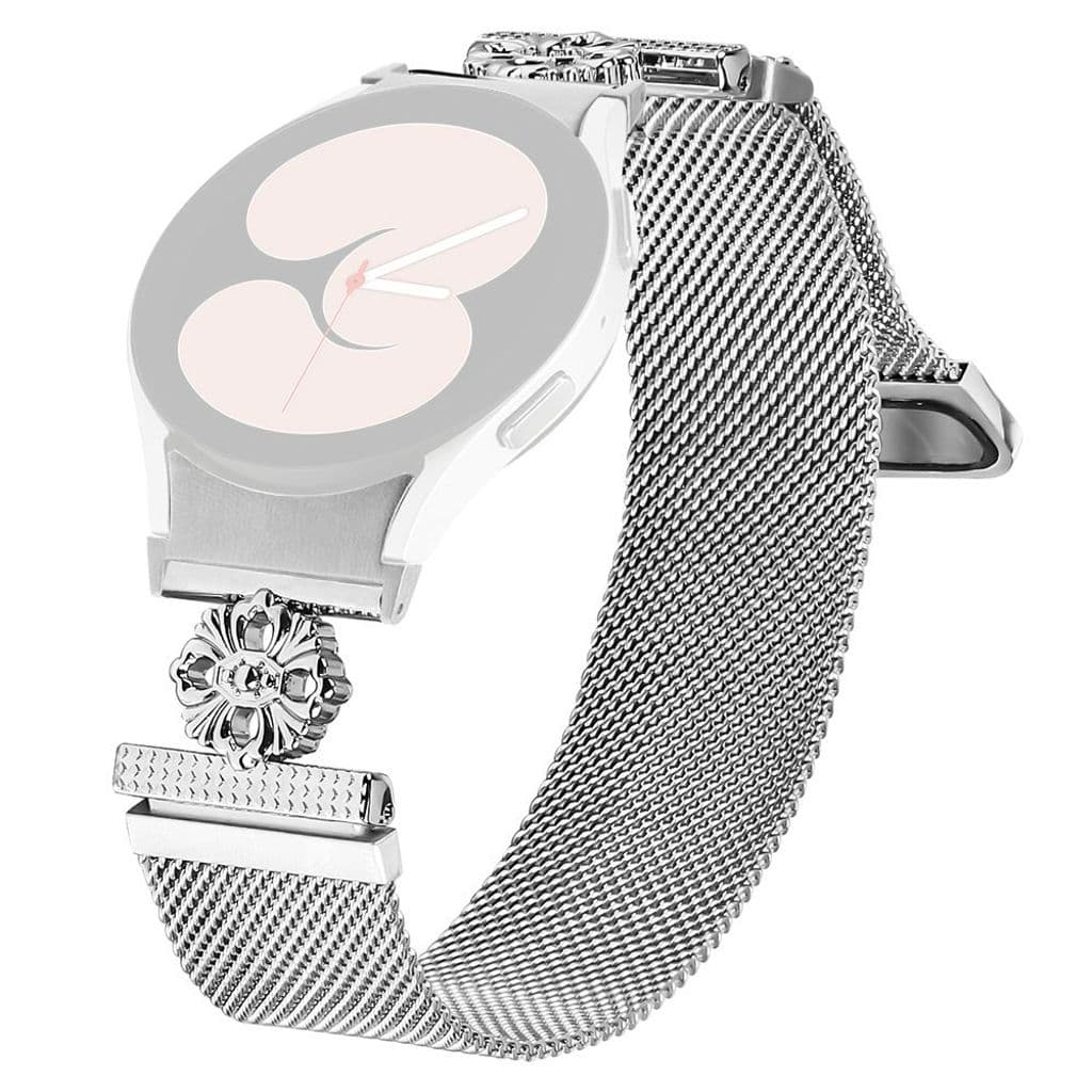 Samsung Galaxy Watch7 44mm / 40mm Milanesiskt Klockarmband - Silver