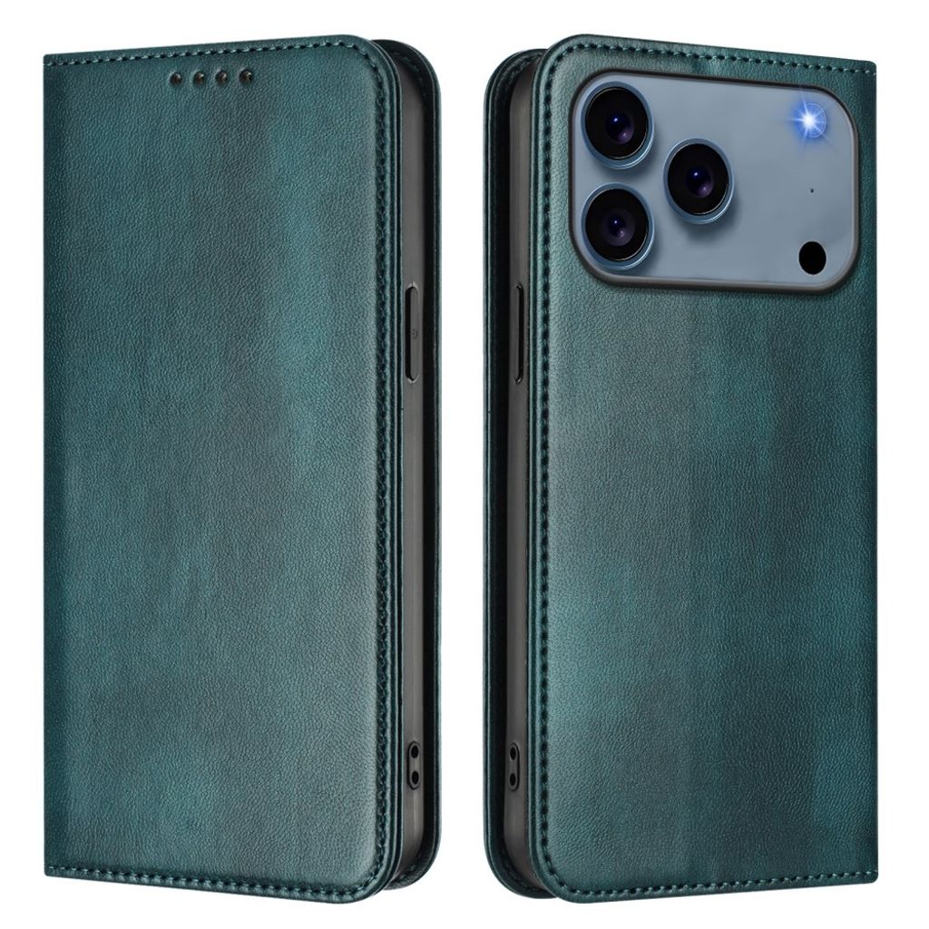 iPhone 18 Pro Max/17 Pro Max Plånboksfodral PU-läder RFID-skydd - Grön