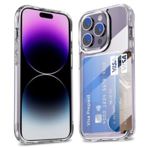 iPhone 14 Pro Plånboksskal Korthållare Stötsäker - Transparent
